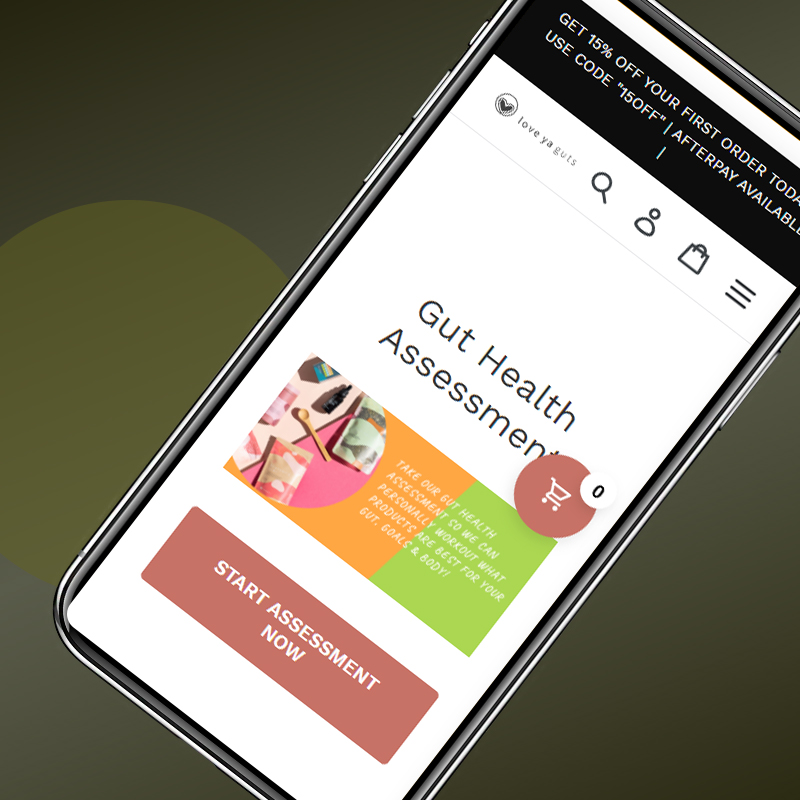 Image of a mobile displaying Quevos's homepage